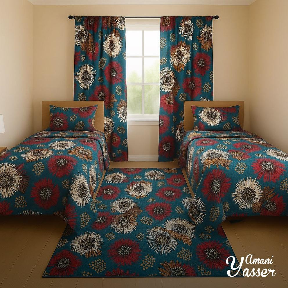 طقم غرفة ( ملاية + سجاد + ستاره)