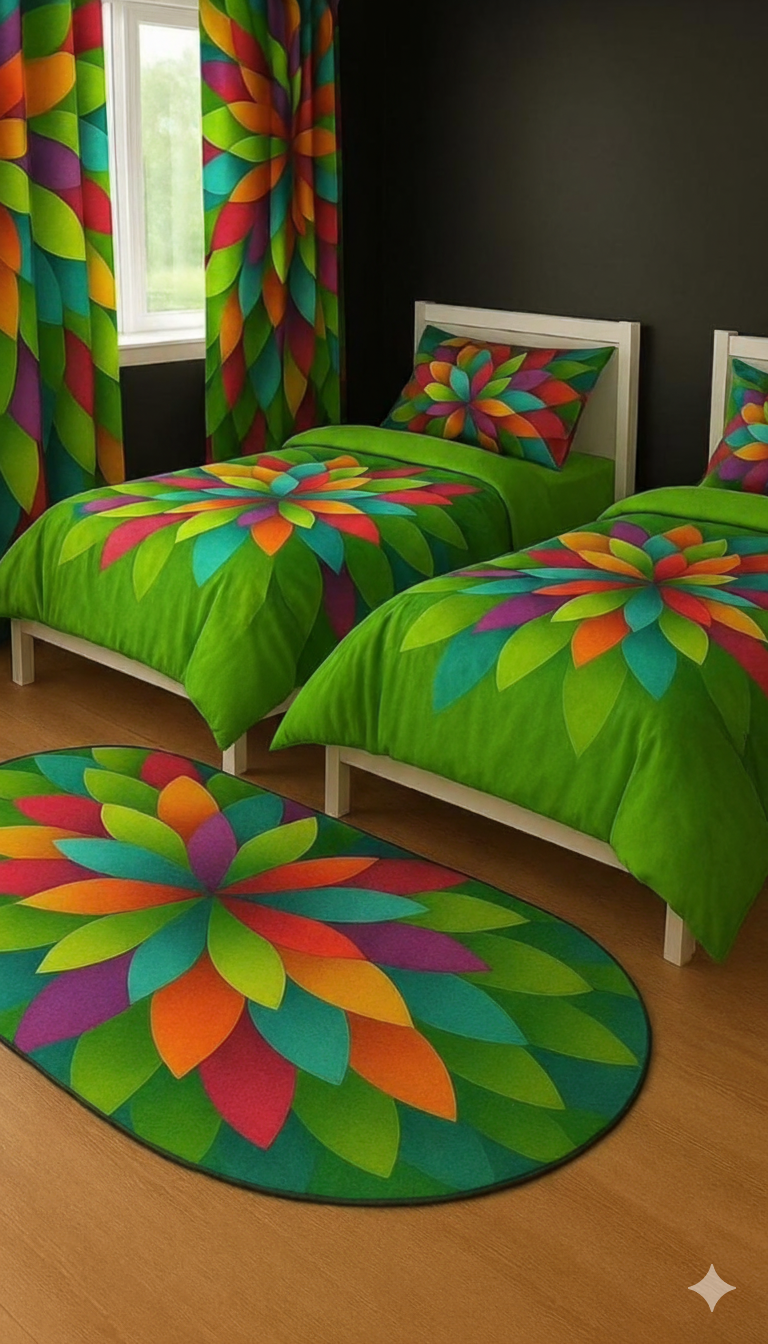 ﻿طقم غرفة (ملايه + سجاد+ ستاره)