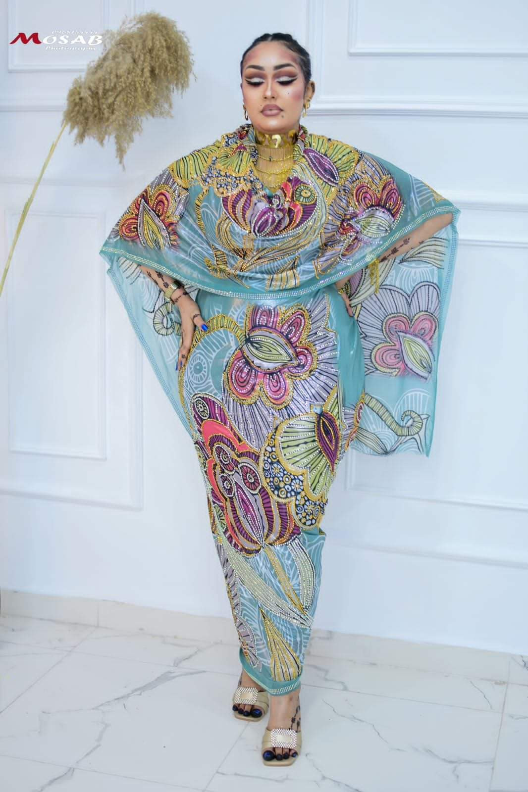 توب حرير لامي مشغول