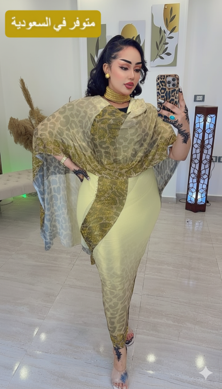 حرير لامي مشغول سوارفسكي