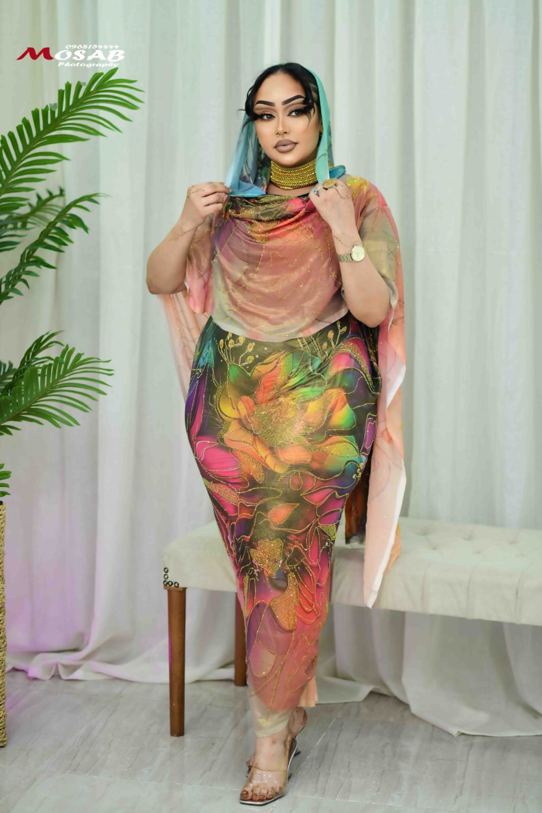 توب حرير مشغول