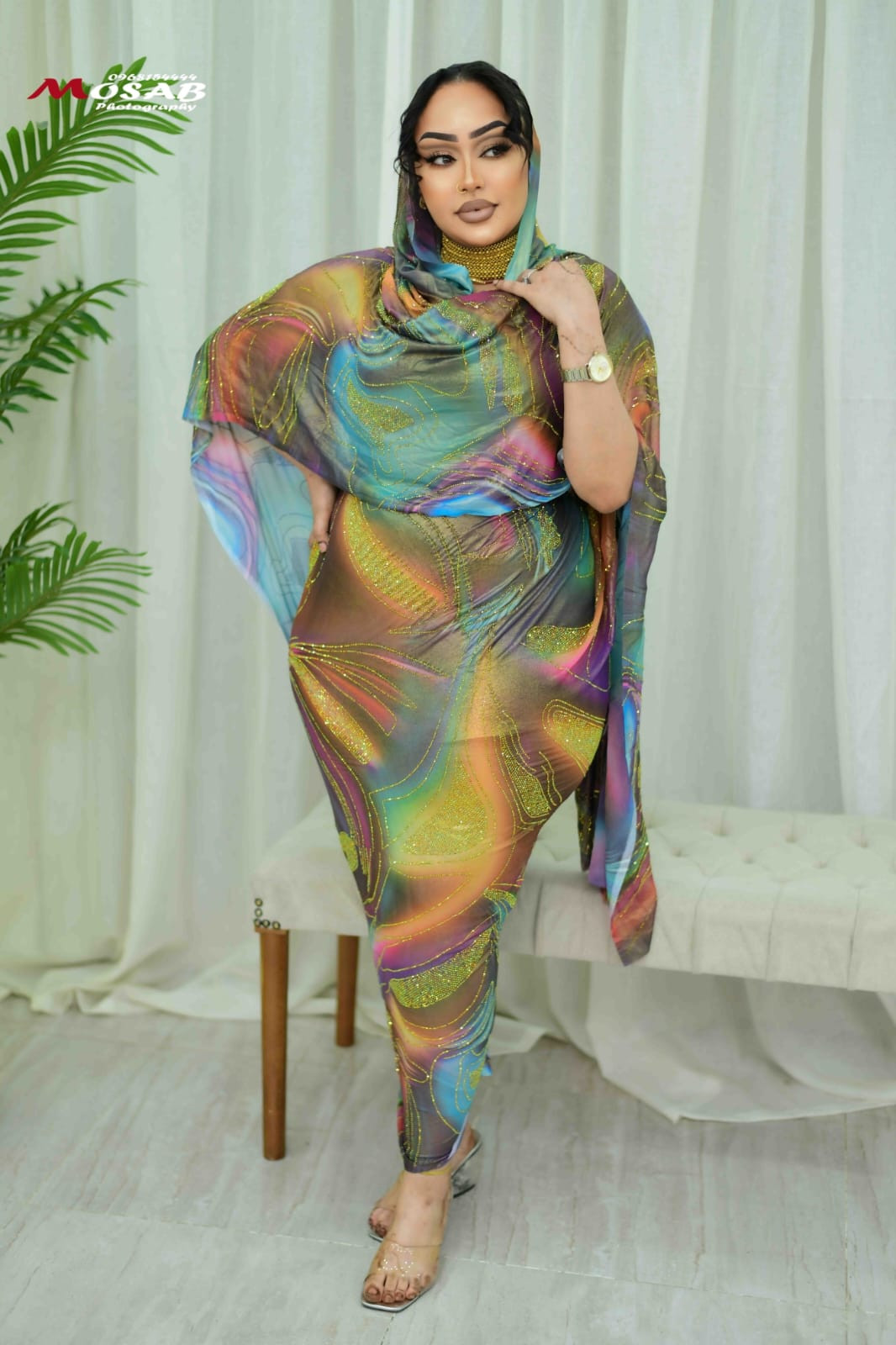 توب حرير مشغول