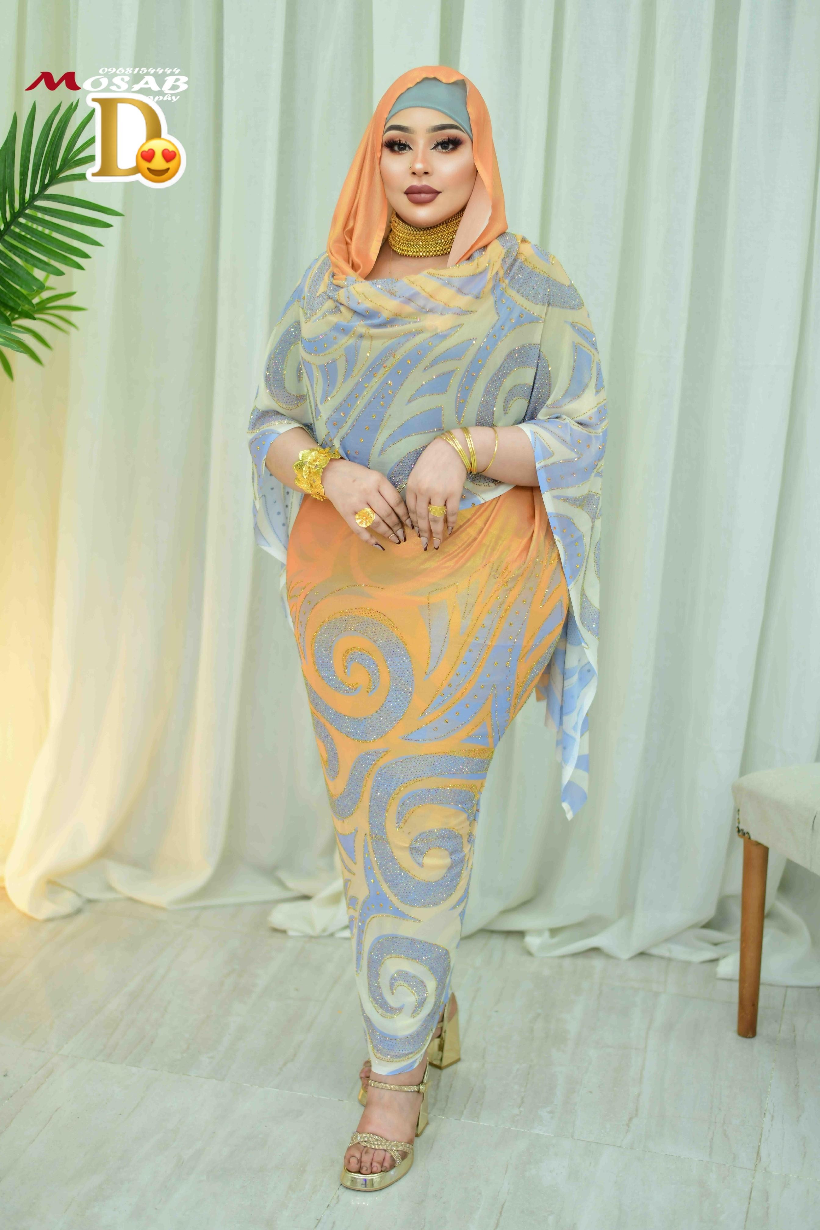 توب حرير مشغول