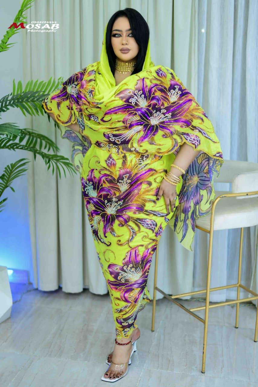 توب حرير مشغول