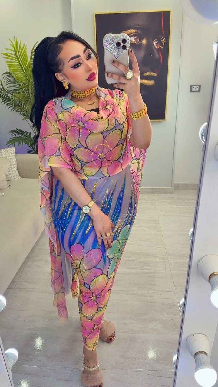 توب حرير زري مشغول سوارفيسكي وغليتر